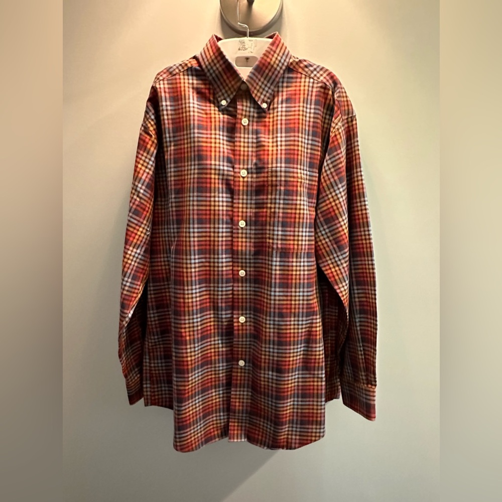 Orvis 100% Cotton Country Twill long sleeve button down mens shirt size …